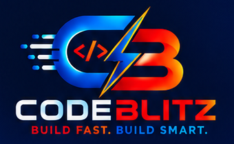 Code Blitz logo. Build Fast. Build Smart.